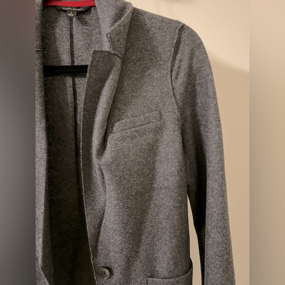 Banana Republic Wool Unstructured Blazer in Grey Size 4 - Picture 9 of 9